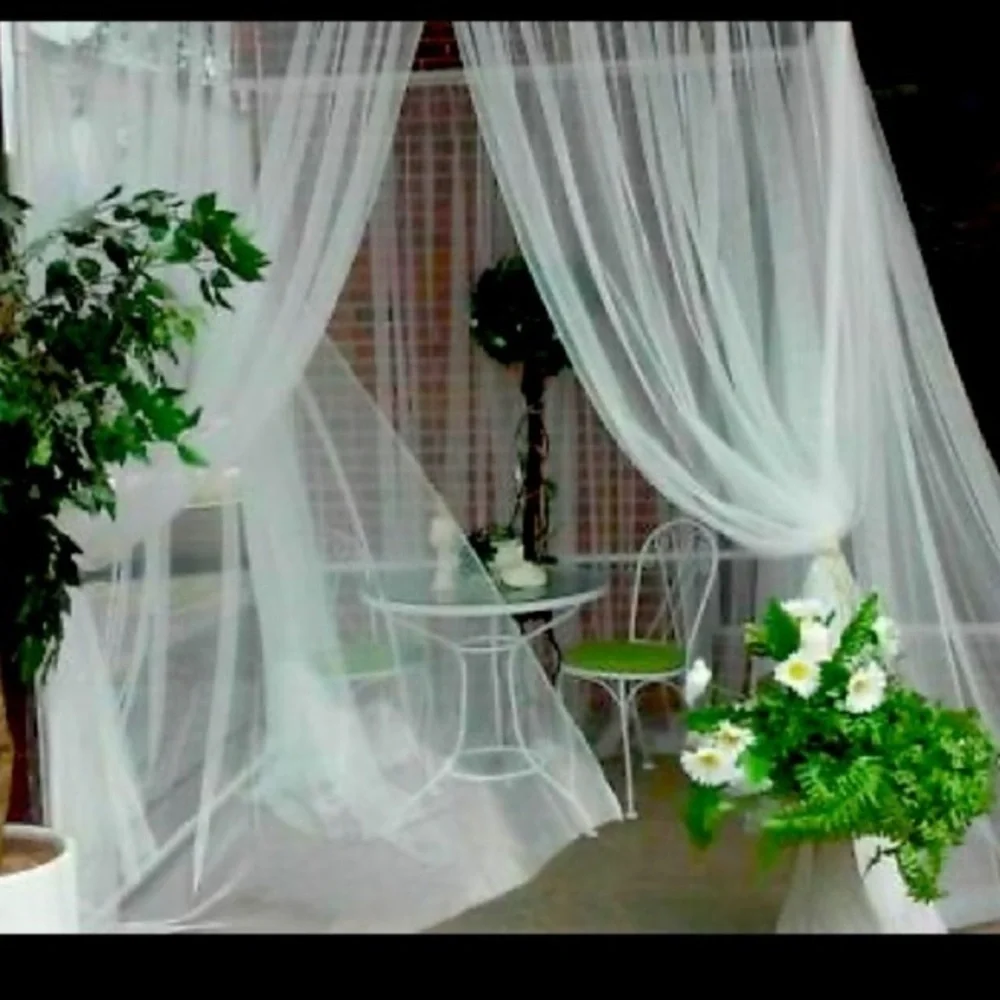 IKEA 901.119.80 Lill‎ Sheer 4 Panels 98 X 110 in Curtain  White NWOT Open Box